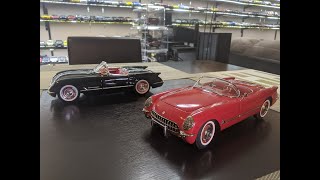 1:18 Diecast Review Unboxing of '54 Chevy Corvette by Autoart vs AutoWorld