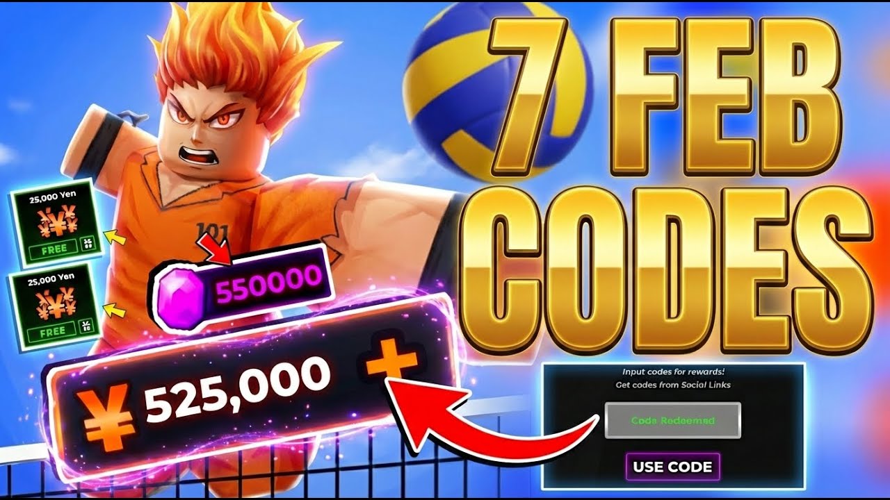 7 NEW💥[CODE]⚠️ VOLLEYBALL LEGENDS ROBLOX CODES JANUARY 2026 ...