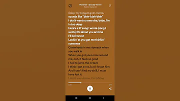 Nonsense By Sabrina Carpenter Speed Up Lyrics 