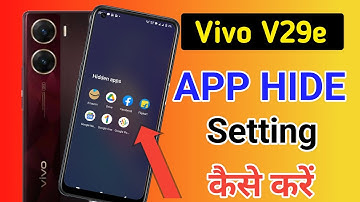 How to hide apps in vivo v29e / vivo v29e 5g app hide / app hide setting