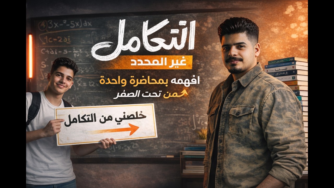 التكامل غير المحدد بمحاضرة واحدة فقط | من الصفر إلى الاحتراف - الفصل الرابع - منهج 2026