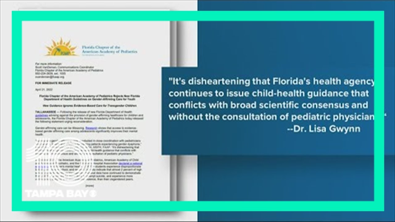 Florida pediatricians group rebuffs Florida guidance on health care for transgender children