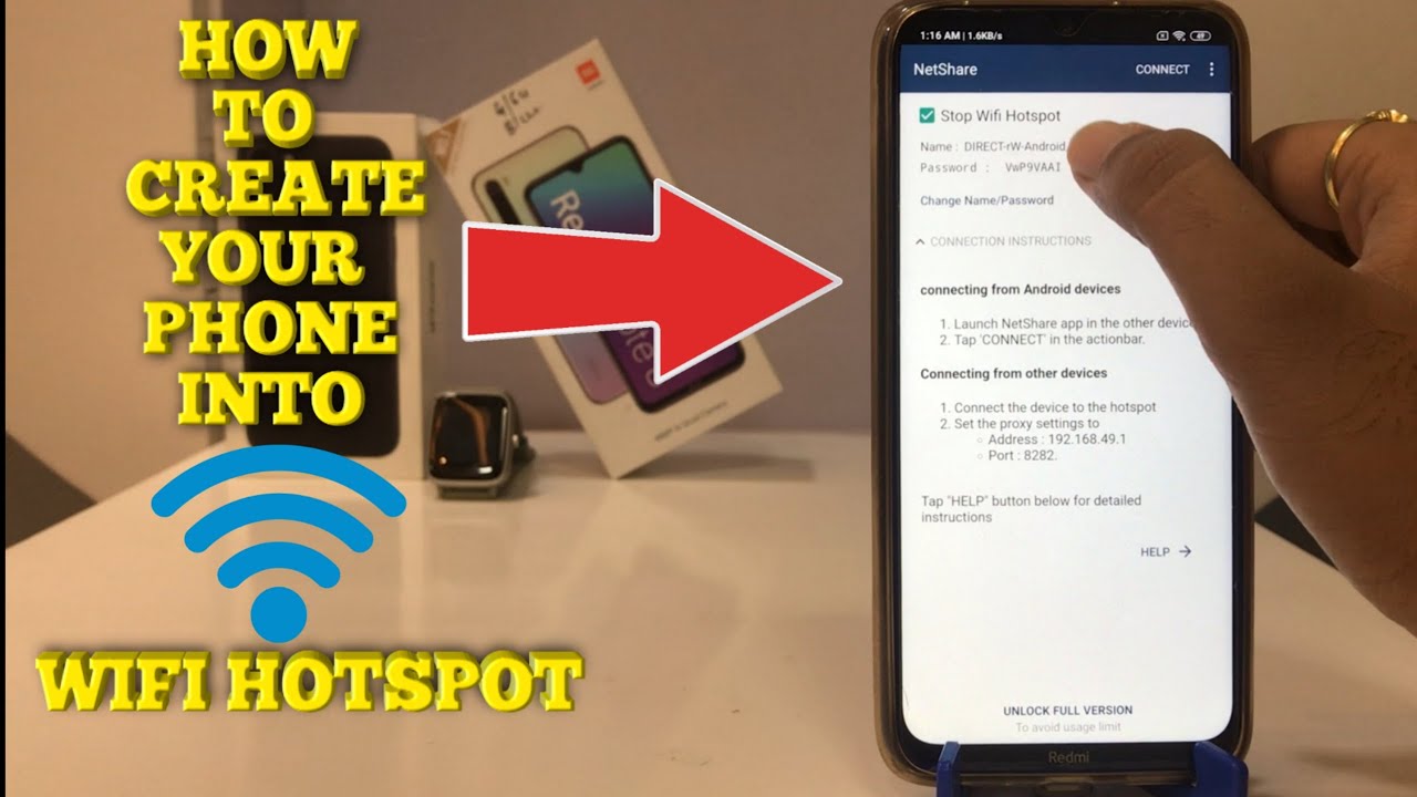 How To Turn Your Phone Into WIFI HOTSPOT - YouTube