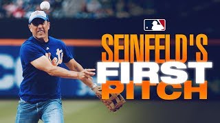 Jerry Seinfeld throws out the first pitch at Citi Field