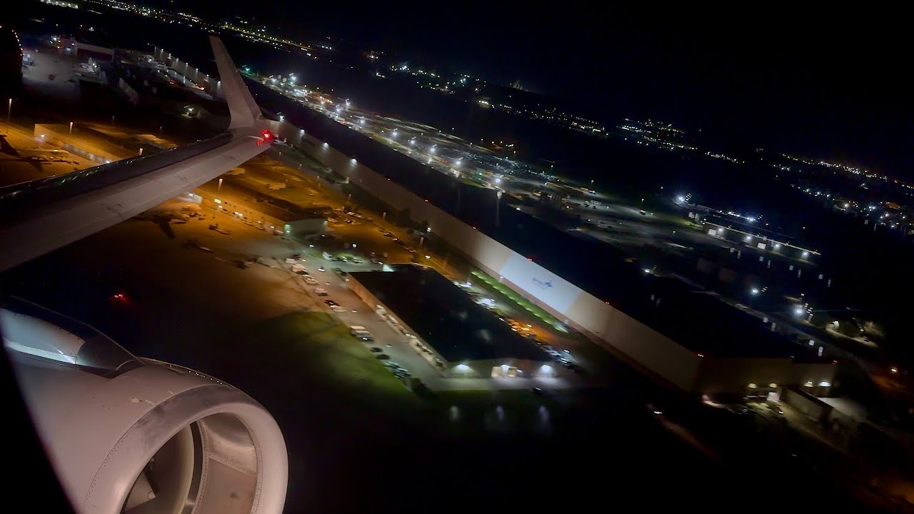[4K] – Awesome Thrust Reduction Takeoff – American – Airbus A321-200 ...