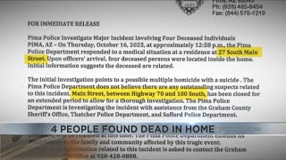 Four people found dead inside home in Town of Pima