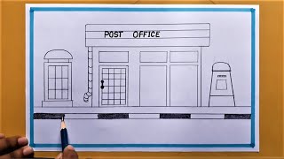 Lets Learn How to Draw a Post Office Painting Drawing Coloring Tips for  kids  Art and Learn  YouTube