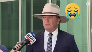 Barnaby Joyce Crying Into His Beer