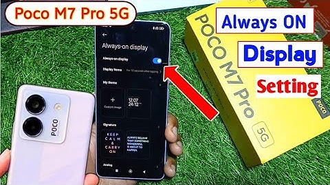 Poco M7 Pro 5g Always on display Setting | how to Always On Screen in poco m7 pro 5g