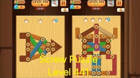 Screw Puzzle: Wood Nut & Bolt - Level 441