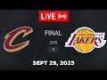 NBA LIVE! Los Angeles Lakers vs Cleveland Cavaliers September 29, 2025 | 2025 NBA Season Live 2K