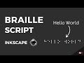 How to convert any text into braille script in Inkscape | Inkscape Short Tutorials