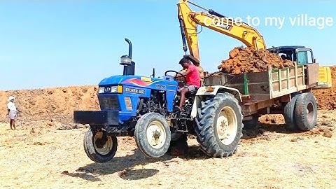 Eicher 551 50hp Range power plus tractor with loaded trolley pulling | John Deere tractor power