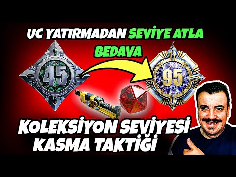 UC YATIRMADAN BELEŞE KOLEKSİYONCU SEZONU SEVİYE ATLAMA  BEDAVA ŞAHİN SETİ AL KAÇIRMA PUBG MOBİLE