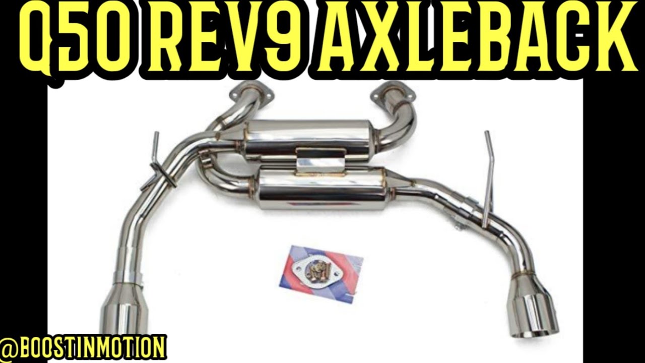 Q50 Q60 red sport rev9 axle back YouTube