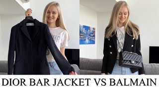 DIOR BAR JACKET VS BALMAIN