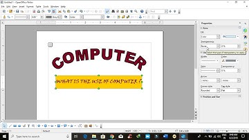 Font work Gallery and Drawing Tool Bar in OpenOffice Writer.