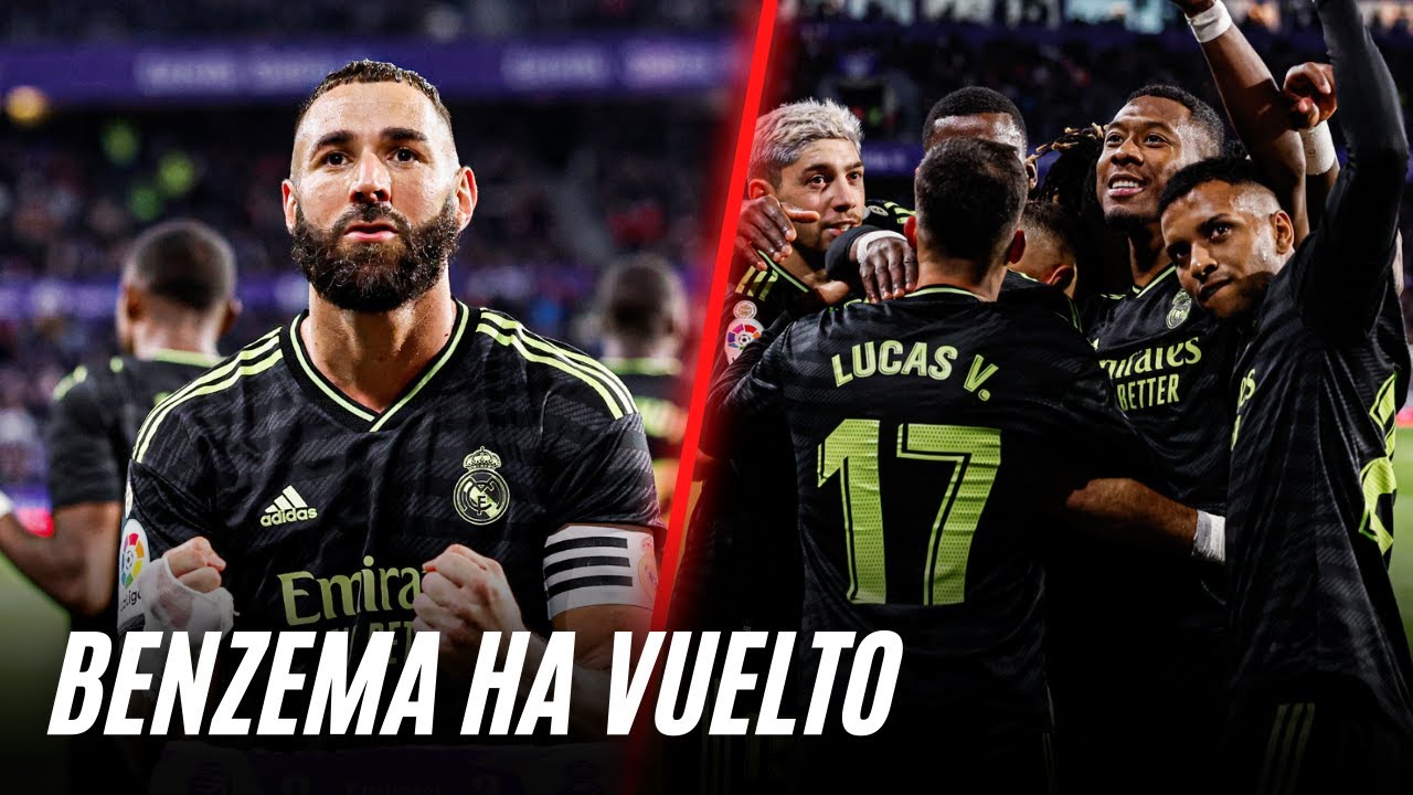 DOBLETE de Benzema - Valladolid vs Real Madrid - YouTube