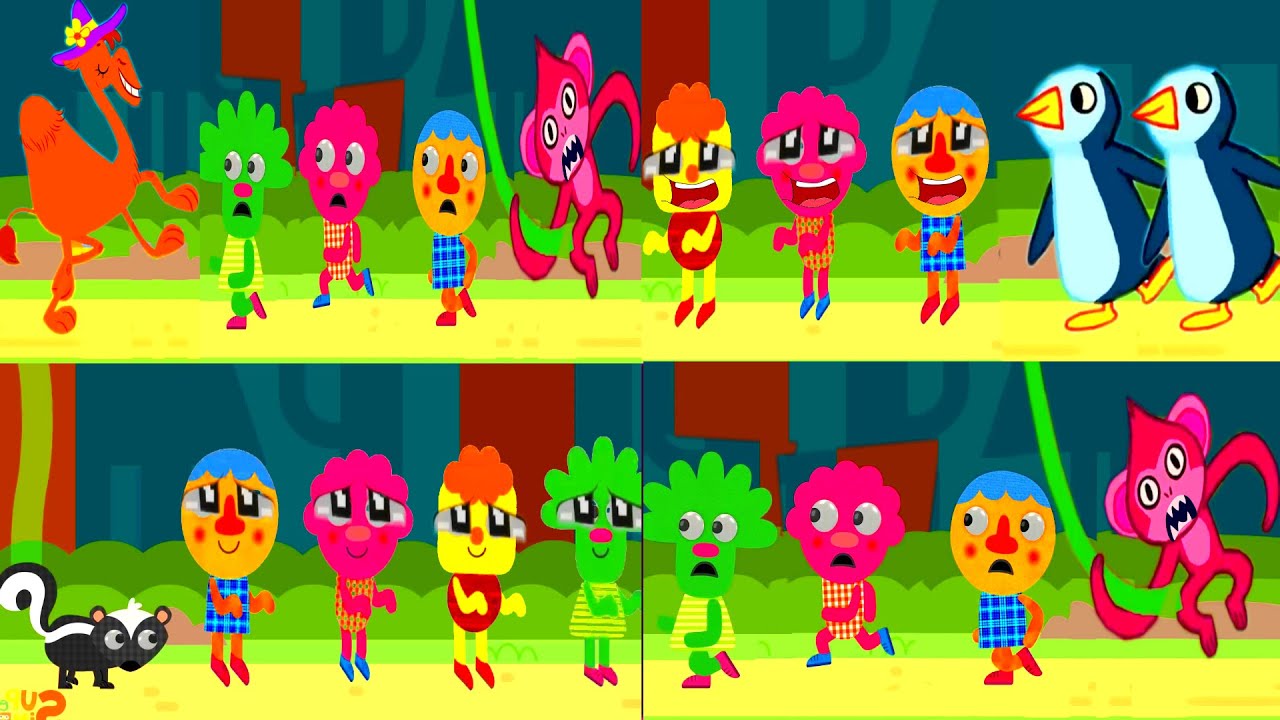 Skunk, Monkey, Pengu Camel! Run New | Noodle & Pals | Sparta effects sponsored by Preview 2 Effects