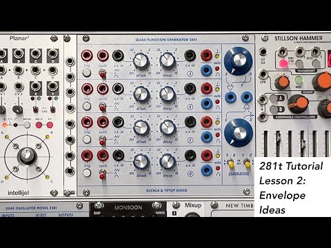 Buchla Tip Top Audio Quad Function Generator 281t Eurorack Module Tutorial Lesson 2: Envelope Ideas