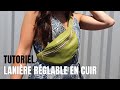 Coudre une lanière réglable en cuir - Sac banane