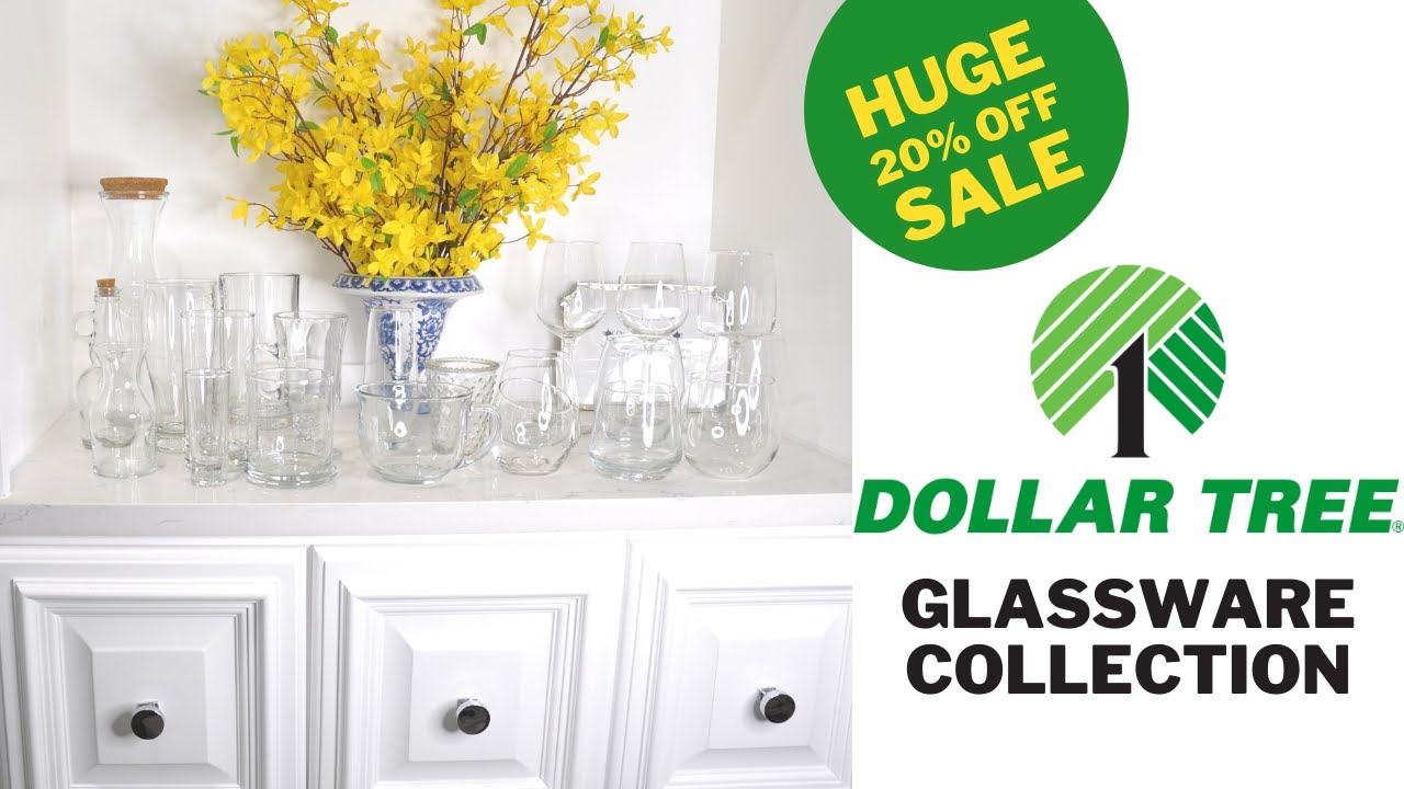 HUGE Dollar Tree Glassware Collection 20 Off Retail Price YouTube