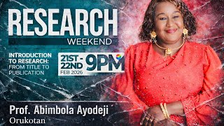 Introduction to Scientific Research - Prof. Bimbo (Dean, LASUSTECH)