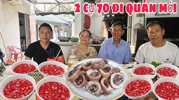 Lê Toàn Food,lần đầu 2 cụ ông 70 tuổi,đi giao lưu quán tiết canh mới,nhà bà tươi sắn