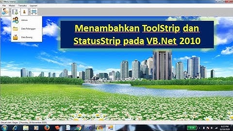 Menambahkan ToolStrip dan StatusStrip pada VB Net 2010
