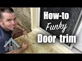 How to trim out a funky door, finish unfinished exterior door. Easy! How to Home Repair