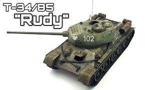 : T-34-85 "Rudy" 1/35 scale model tank