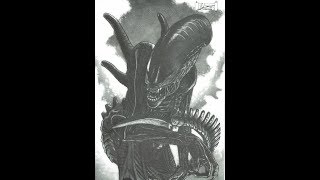 Xenomorph Alien A Dredfunn Mechanical Pencil Drawing