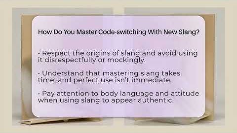 How Do You Master Code-switching With New Slang? - SlangXplained
