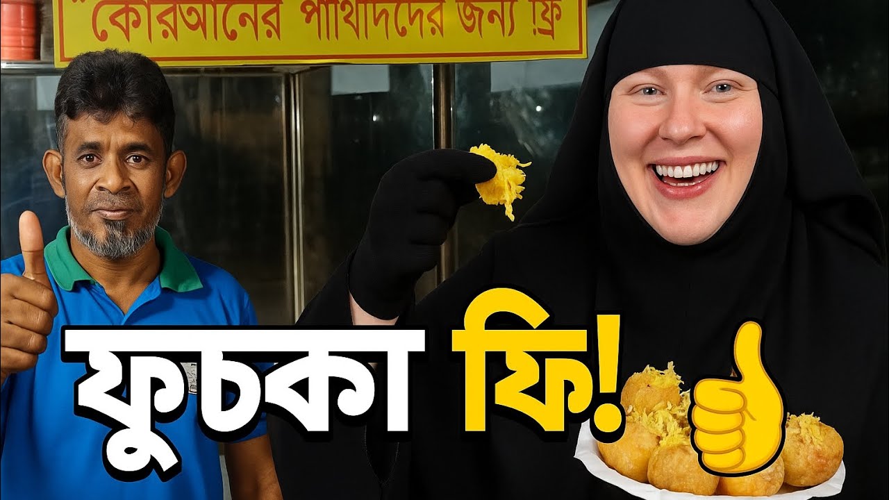 বিদেশি যখন বাঙ্গালী খাবার খেতে রাস্তার মোড়ে ফুসকা খেতে যায়🥰🥰