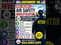 USA Government Jobs 2026 | Air Safety Investigator Vacancy