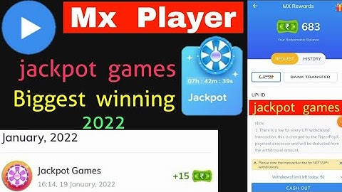 Mx player jackpot games biggest winning 2022