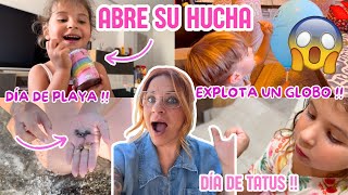 Abre su hucha por PRIMERA VEZ 🥹 ESTRENAMOS playa  + EIDAN se asusta  | VLOG