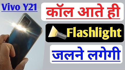 How to set incoming call flashlight Vivo y21 /Vivo y21 call flashlight setting