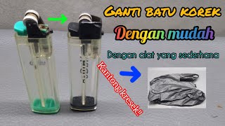 MUDAH ‼️PASANG BATU KOREK GAS PAKAI PLASTIK wajib coba cara ini