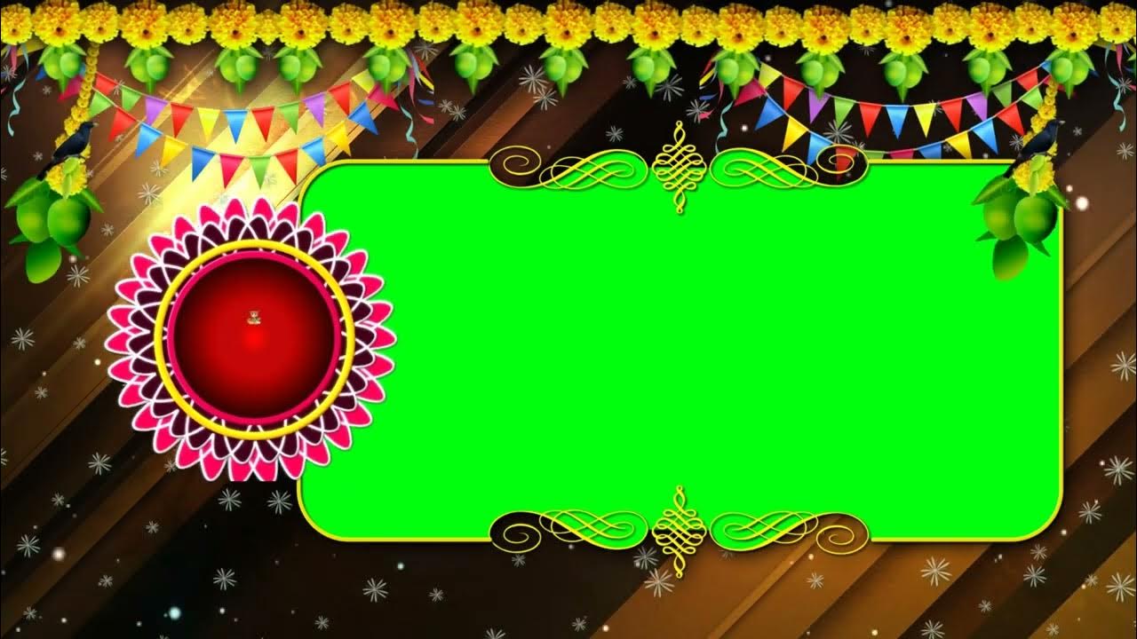 Ugadi Green Mat Frame HD Ugadi Animation Video Free Download 