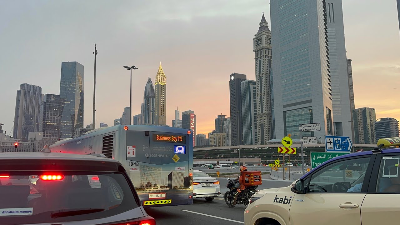 Dubai al khail road night view 