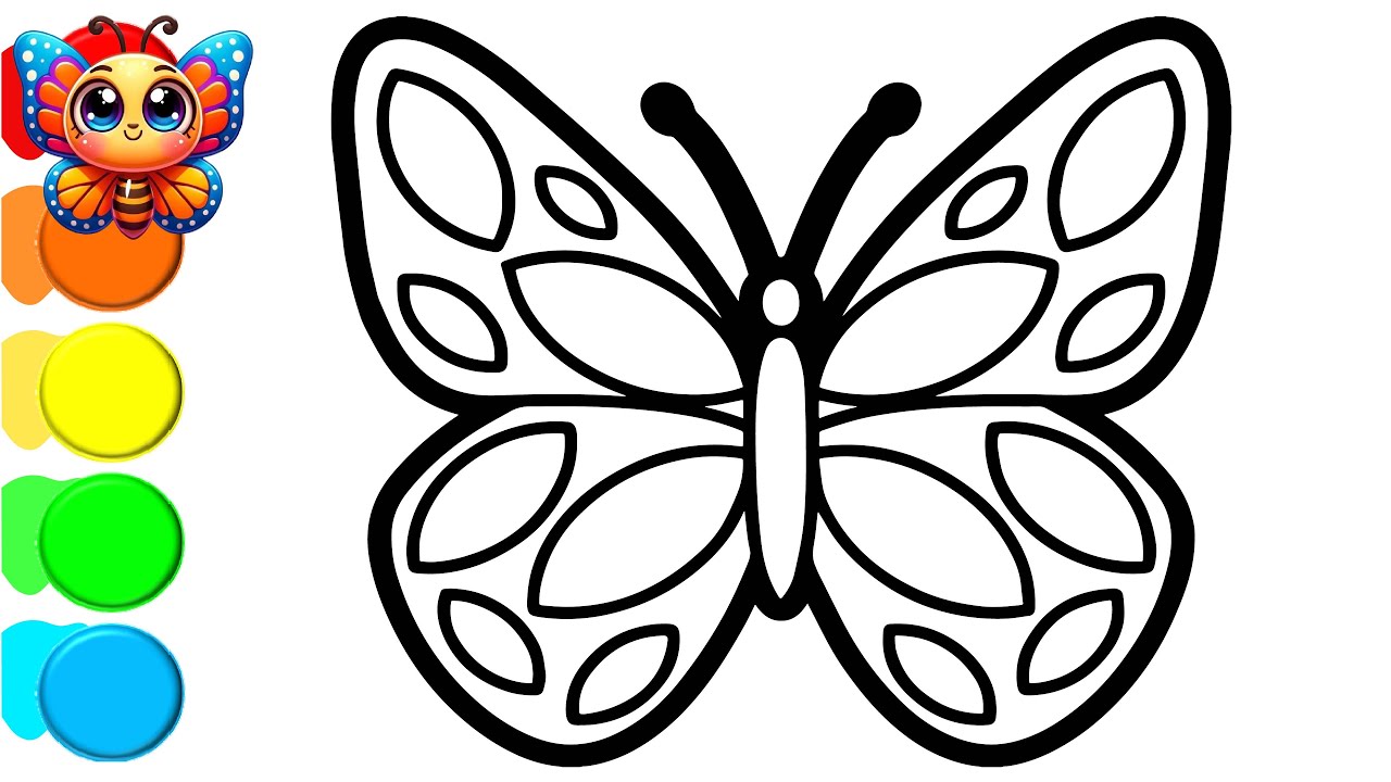 कैसे बनाएं एक प्यारा सा Glitter Butterfly | Drawing for Kids | How to Draw Glitter Butterfly