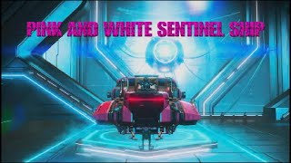 AMAZING PINK AND WHITE SENTINEL SHIP NMS