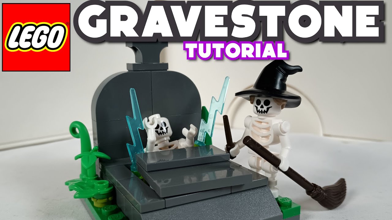 How to Build A Lego Grave/Gravestone (Tutorial) Lego Halloween for