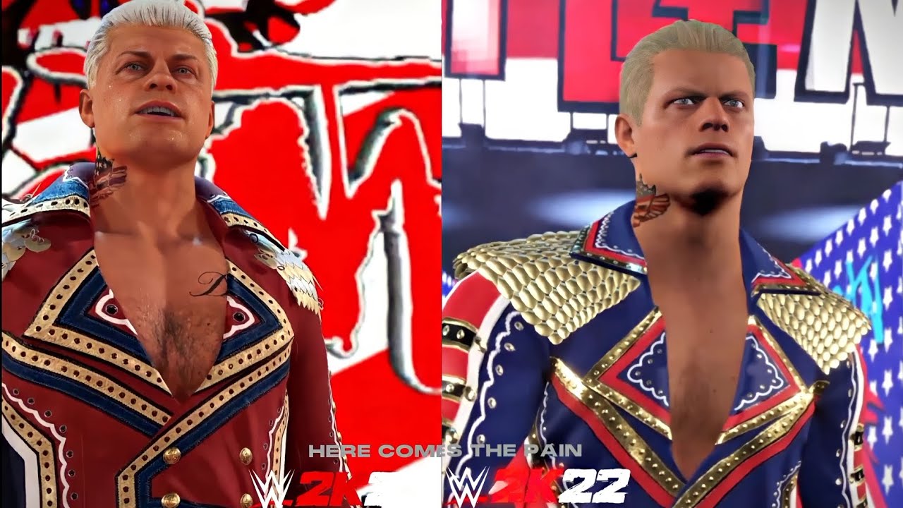 Official WWE2K23 Cody Rhodes vs WWE2k22 Mods. ( 2nd is Grix and the 3rd is  Joe Mashups) : r/WWEGames