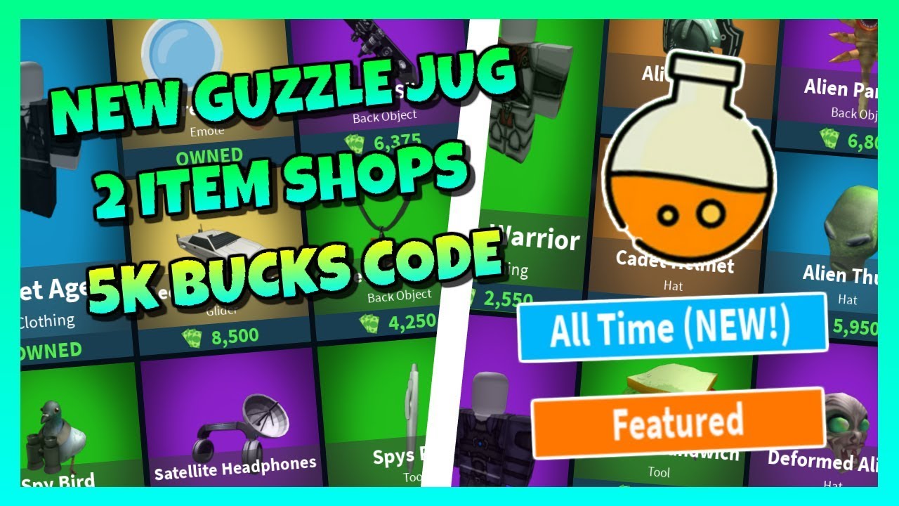 New Guzzle Jug 2 Item Shops 5k Bucks Code Roblox Island Royale - youtube roblox island royale codes map