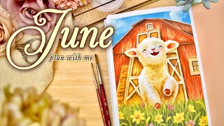 June 2025 Bullet Journal Setup • PLAN WITH ME 🌻 Summer Barn Theme with Gouache