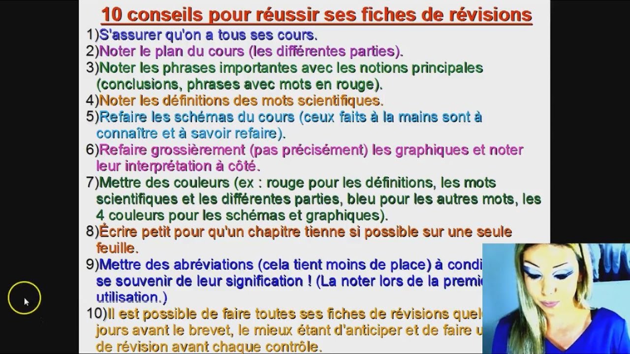 Fiches de révision : comment les faire ? - Potion de Vie