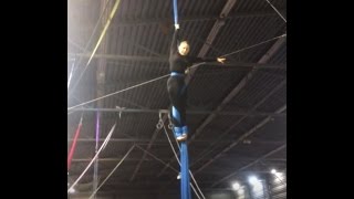 Aerial silks / Aerial drop / Double Corkscrew Drop
