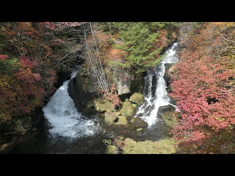 深山の滝　パステル画　奥日光 深山の滝 パステル画 奥日光